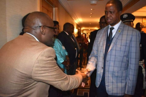 PRESIDENT EDGAR CHAGWA LUNGU ARRIVES IN NEW YORK CITY, USA