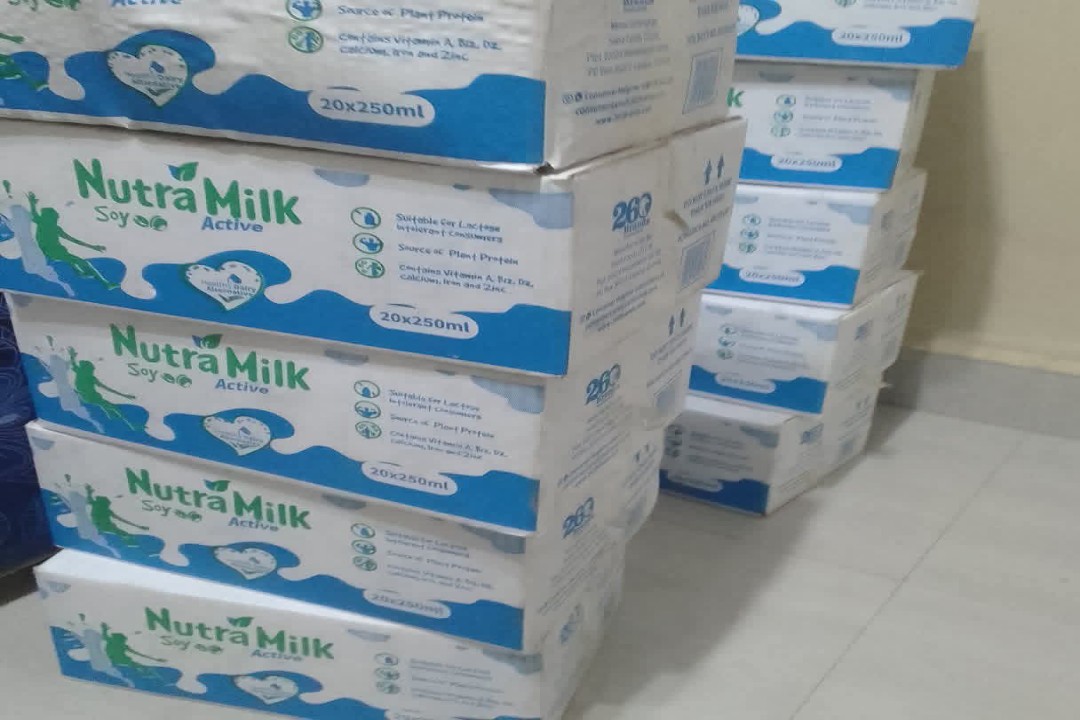 4,375 BOXES OF MILK  BOOST CHINSALI SCHOOL FEEDING PROGRAMME.