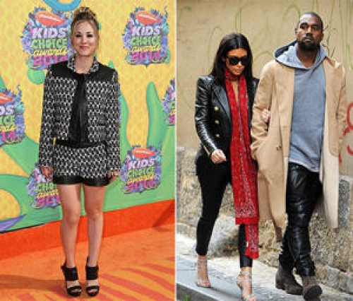 KALEY CUOCO GETS PIXIE HAIRCUT, KIM KARDASHIAN, KANYE WEST COORDINATE OUTFITS AT PRAGUE WEDDING