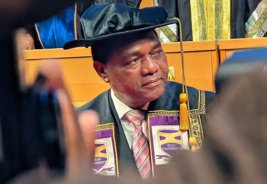 HH CONFERRED WITH HONORARY DOCTORATE BY ZCAS UNIVERSITY.