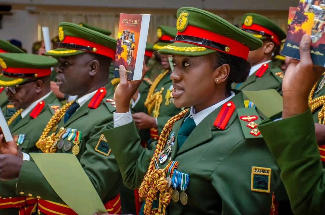 Hichilema Promotes Zambia Army Officers to Higher Ranks
