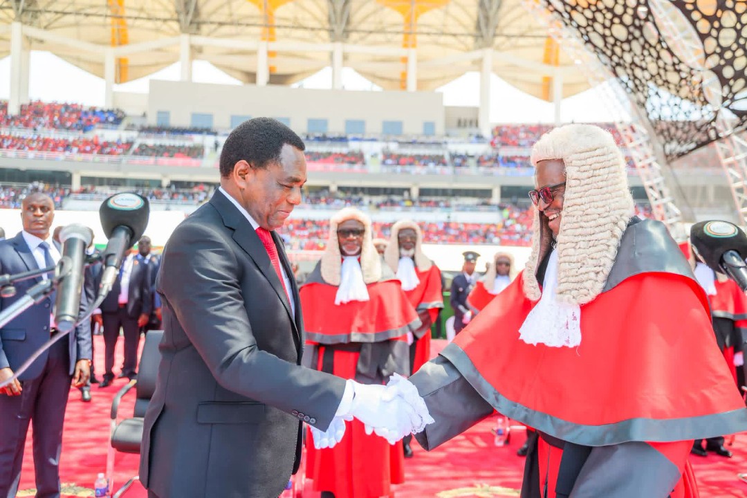 HICHILEMA SWORN IN FOR SECOND TERM, UNVEILS 'GROW ZAMBIA AGENDA'.