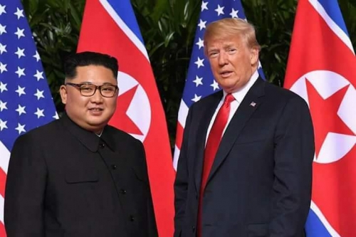 US PRESIDENT DONALD TRUMP AND NORTH KOREAN LEADER KIM MEET.