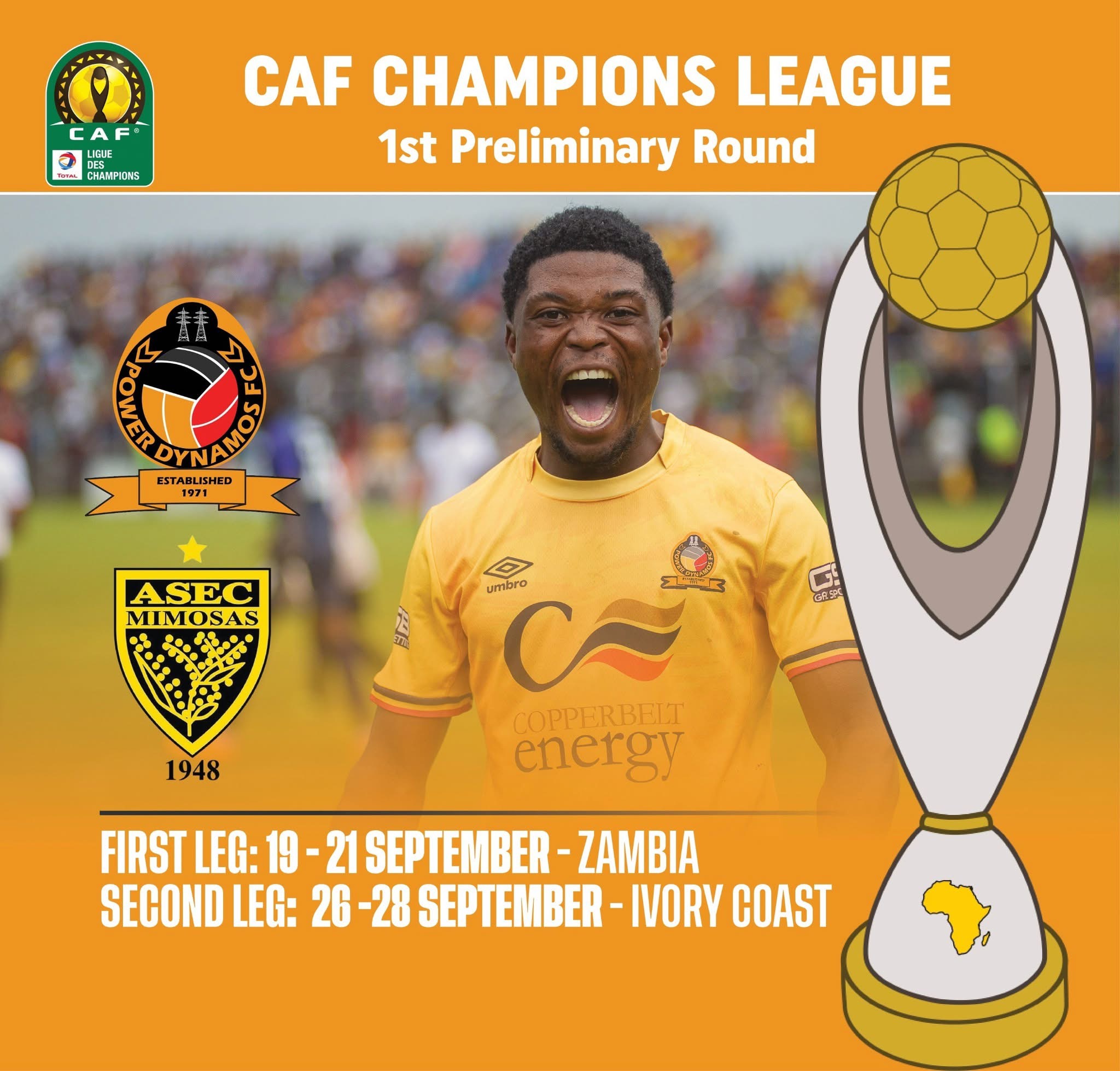 Power Dynamos to Face ASEC Mimosas in CAF Champions League Preliminary Round